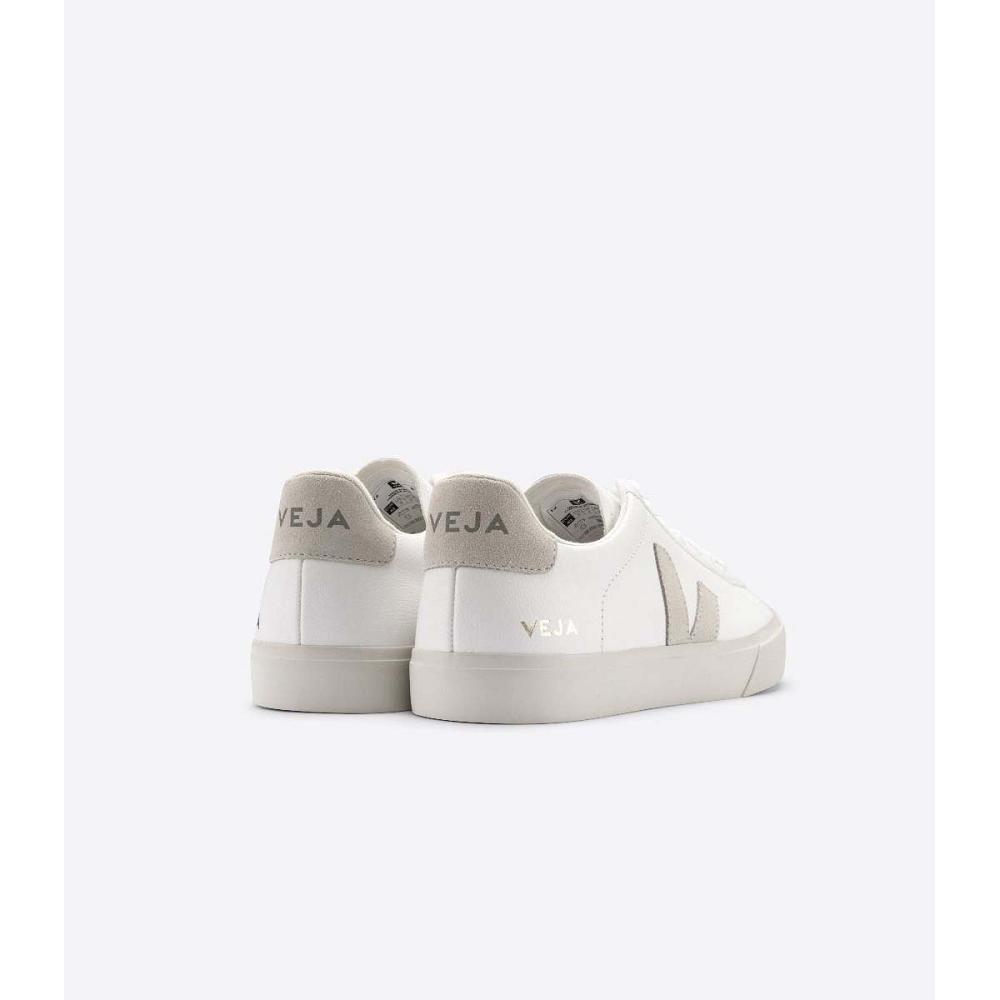 Veja CAMPO CHROMEFREE Low Tops Sneakers Női White/Beige | HU 594JPQ